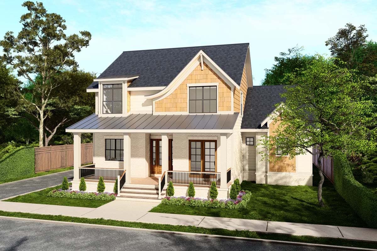 Plan 25435TF: Coastal Cottage with Study and Two-Story Living Room - 2872 Sq Ft - Image #12 - Coastal, Cottage