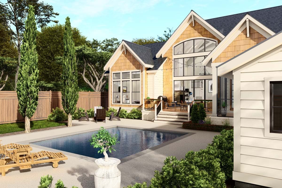 Plan 25435TF: Coastal Cottage with Study and Two-Story Living Room - 2872 Sq Ft - Image #15 - Coastal, Cottage