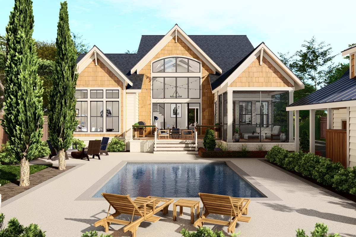 Plan 25435TF: Coastal Cottage with Study and Two-Story Living Room - 2872 Sq Ft - Image #16 - Coastal, Cottage