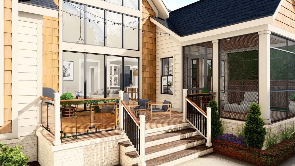 Plan 25435TF: Coastal Cottage with Study and Two-Story Living Room - 2872 Sq Ft - Image #20 - Coastal, Cottage