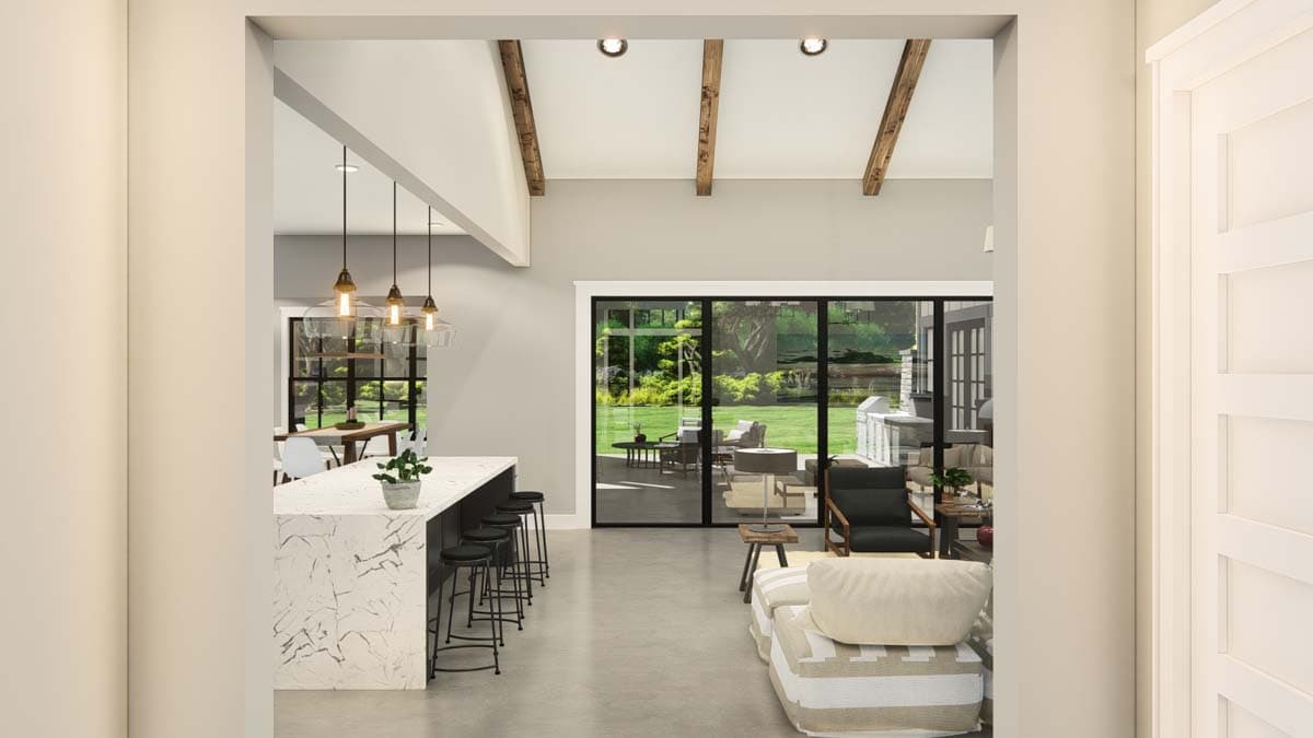 Plan 25436TF: Contemporary Craftsman with 4 Beds and Large Outdoor Living Room - 4105 Sq Ft - Image #16 - Contemporary, Craftsman, New American