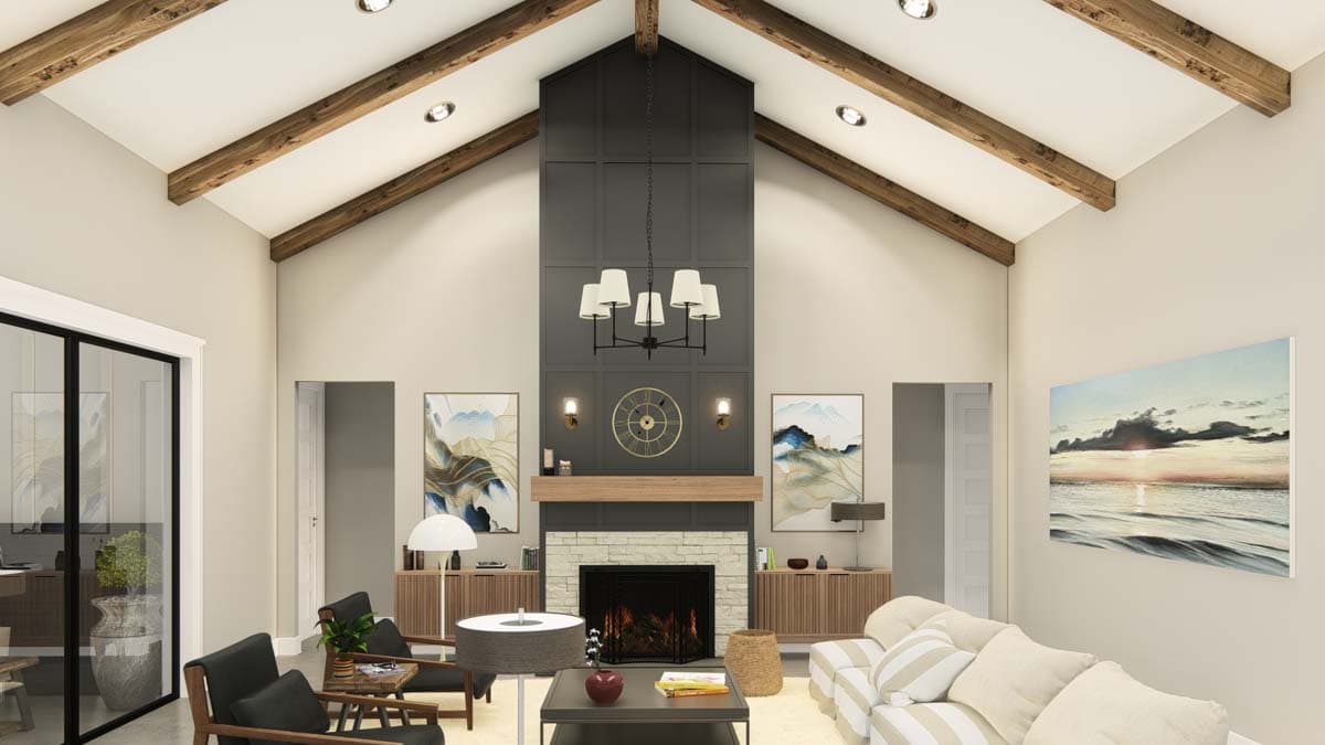 Plan 25436TF: Contemporary Craftsman with 4 Beds and Large Outdoor Living Room - 4105 Sq Ft - Image #18 - Contemporary, Craftsman, New American