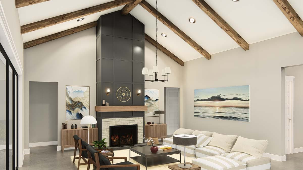 Plan 25436TF: Contemporary Craftsman with 4 Beds and Large Outdoor Living Room - 4105 Sq Ft - Image #19 - Contemporary, Craftsman, New American