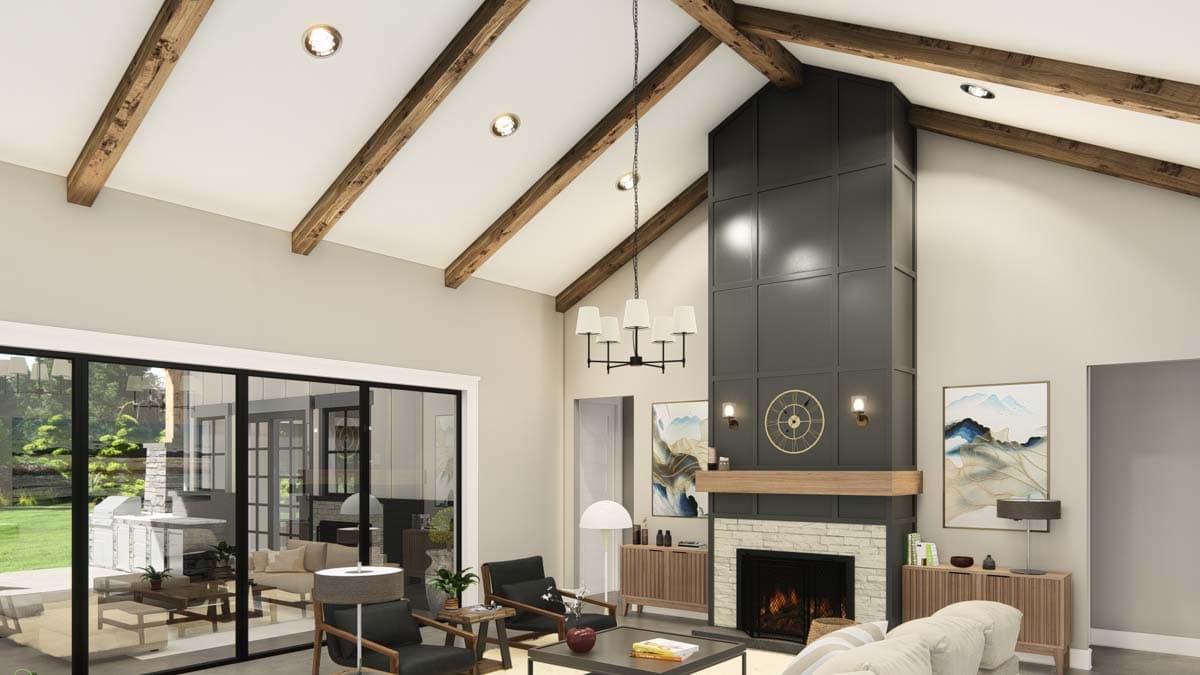 Plan 25436TF: Contemporary Craftsman with 4 Beds and Large Outdoor Living Room - 4105 Sq Ft - Image #17 - Contemporary, Craftsman, New American