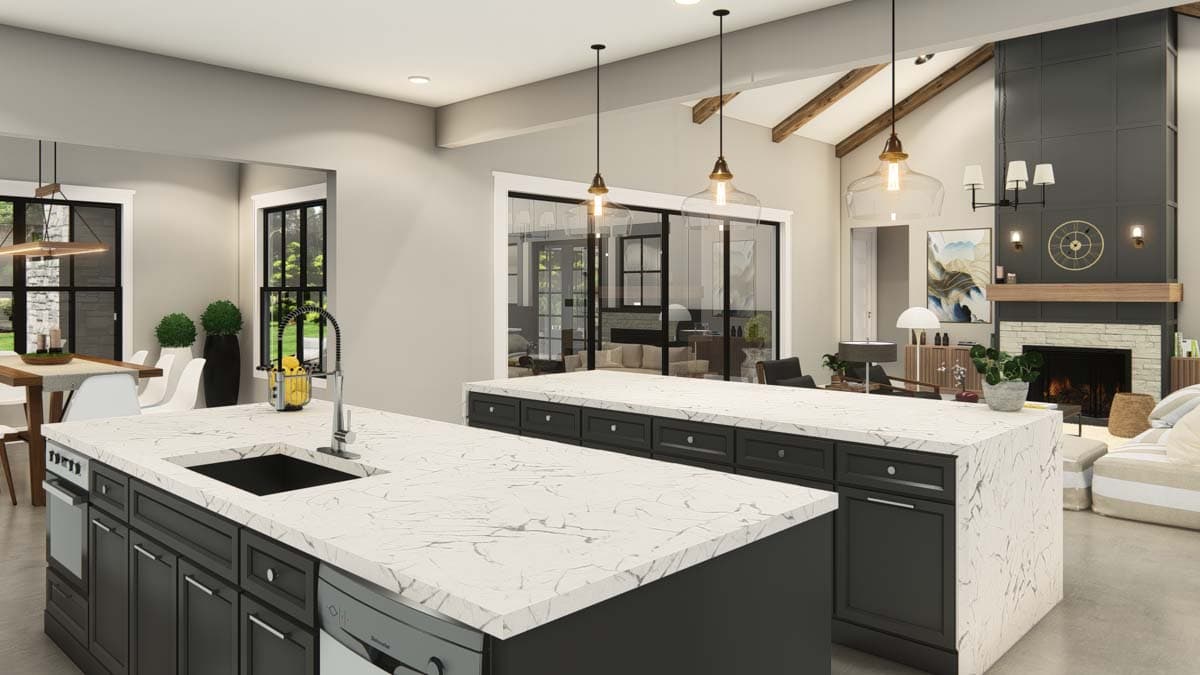 Plan 25436TF: Contemporary Craftsman with 4 Beds and Large Outdoor Living Room - 4105 Sq Ft - Image #24 - Contemporary, Craftsman, New American