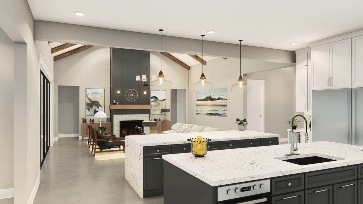 Plan 25436TF: Contemporary Craftsman with 4 Beds and Large Outdoor Living Room - 4105 Sq Ft - Image #27 - Contemporary, Craftsman, New American