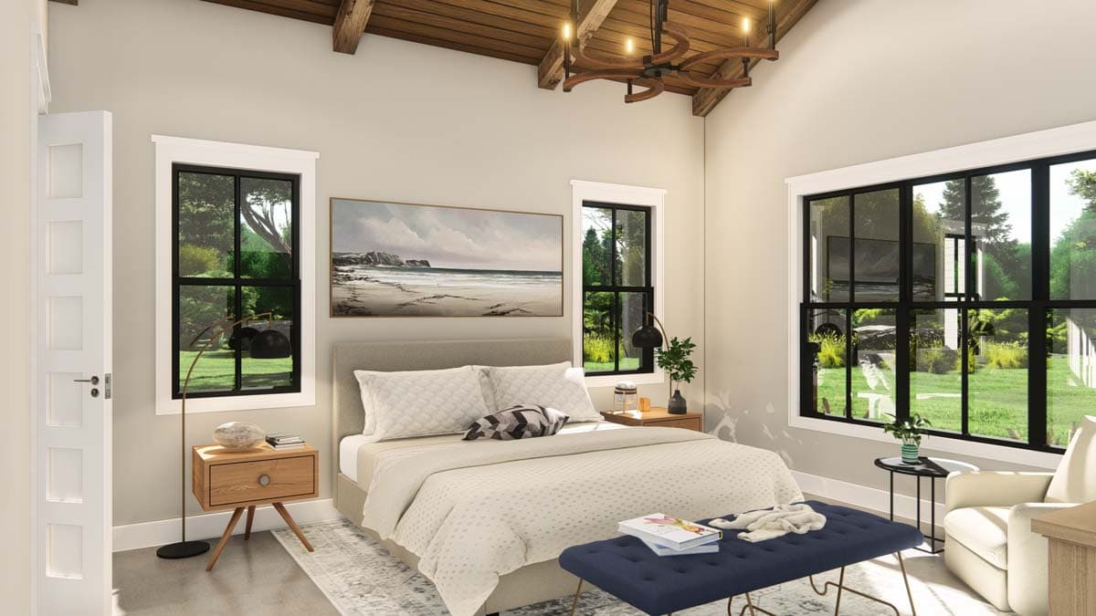 Plan 25436TF: Contemporary Craftsman with 4 Beds and Large Outdoor Living Room - 4105 Sq Ft - Image #28 - Contemporary, Craftsman, New American