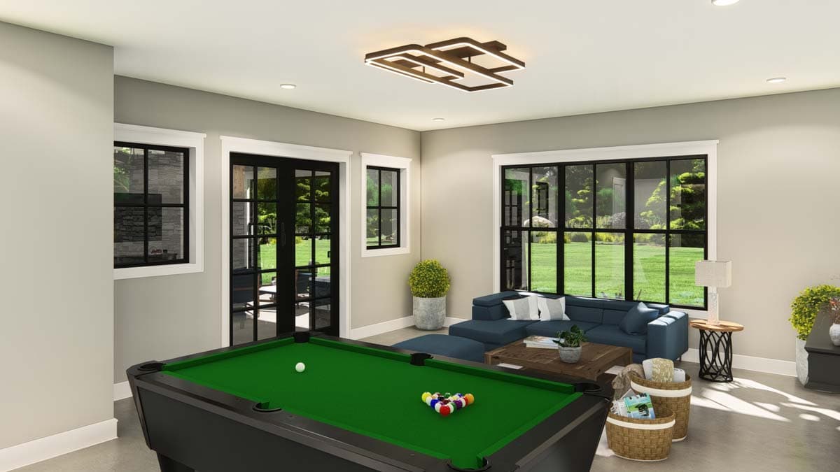 Plan 25436TF: Contemporary Craftsman with 4 Beds and Large Outdoor Living Room - 4105 Sq Ft - Image #41 - Contemporary, Craftsman, New American