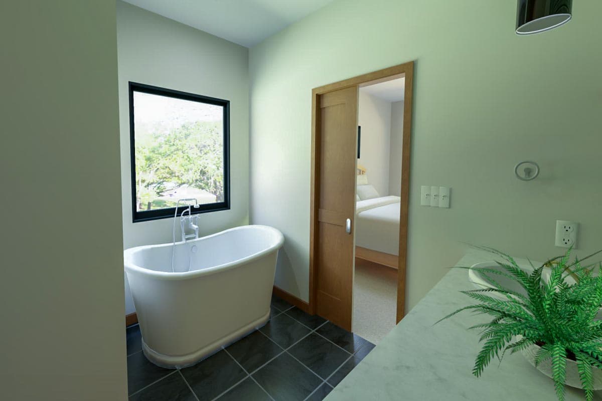 Plan 149016AND: 3-Bed Mid-Century Modern Ranch House Plan under 2000 Sq. Ft. - Image #6 - Mid Century Modern, Modern, Northwest, Ranch