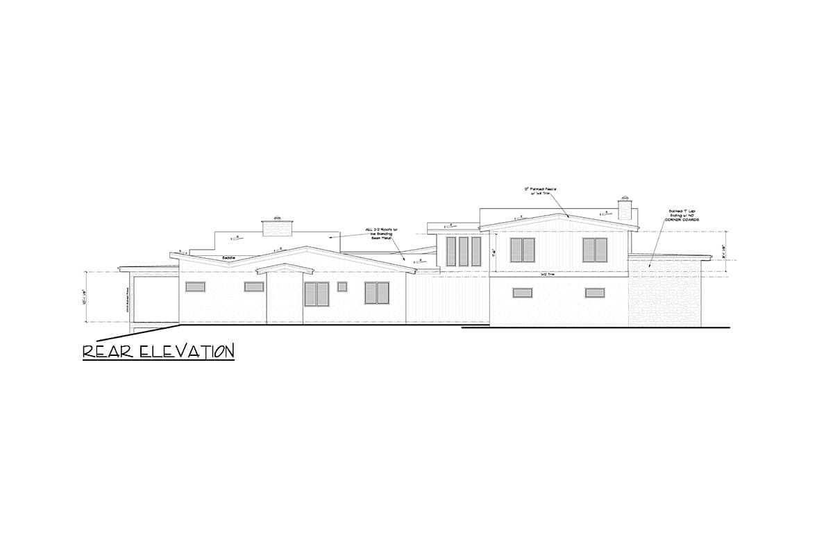 Plan 95237RW: Modern House Plan with RV Garage with Apartment Above - 3619 Sq Ft - Image #8 - Contemporary, Mid Century Modern, Modern