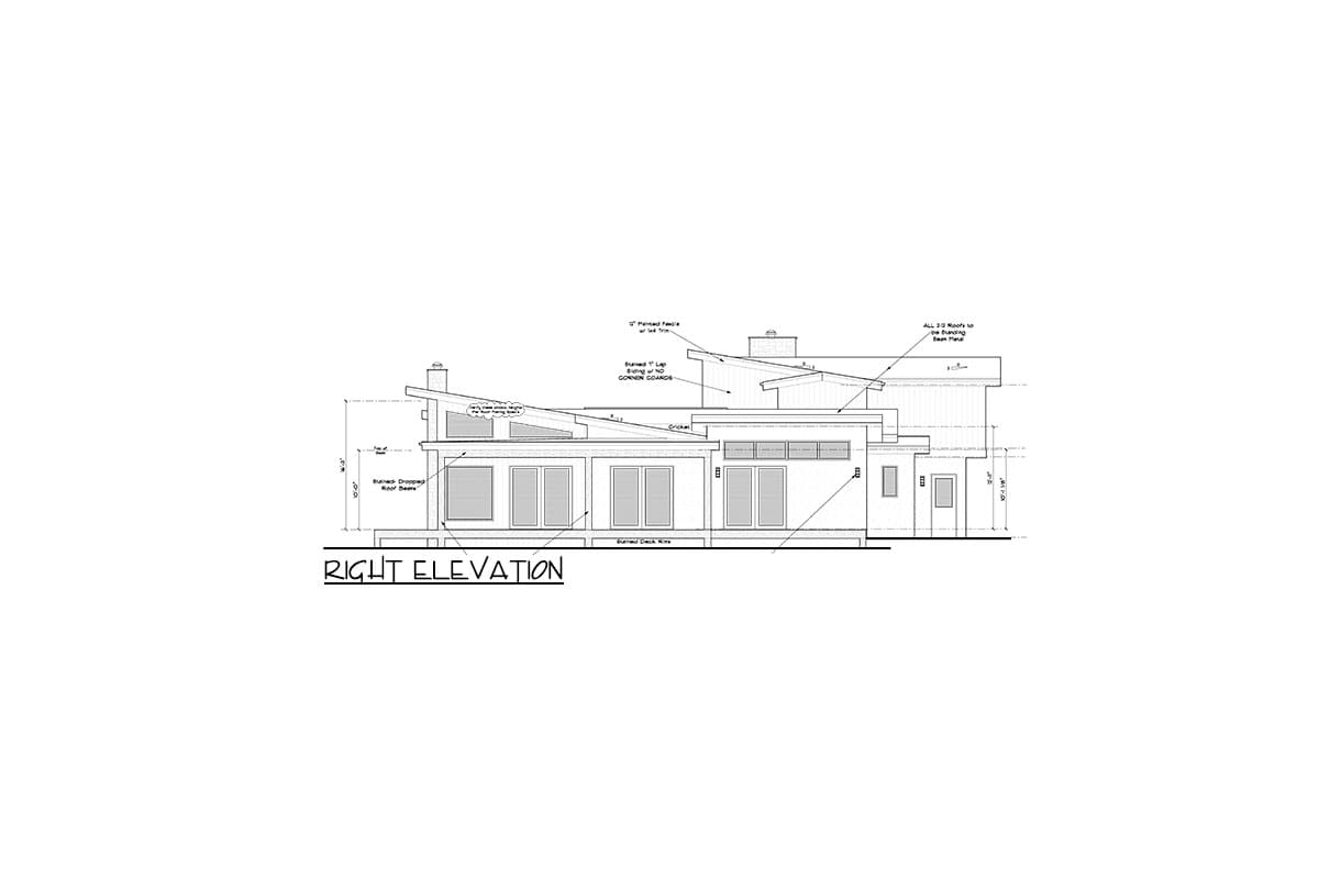Plan 95237RW: Modern House Plan with RV Garage with Apartment Above - 3619 Sq Ft - Image #9 - Contemporary, Mid Century Modern, Modern