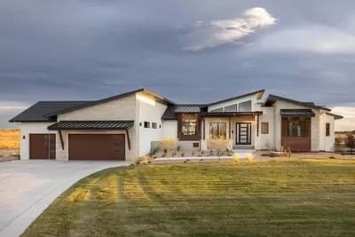 Split Bedroom Modern House Plan with Drive-Through 3-Car Garage - 2730 Sq Ft