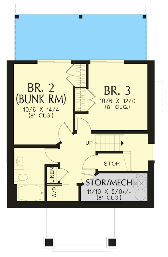 Plan 69837AM: Country Cottage on a Walkout Basement with Second Floor Study - Floor Plan - Lower Level - Cottage, Country, Craftsman, Farmhouse, Traditional
