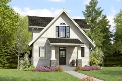 Country Cottage on a Walkout Basement with Second Floor Study
