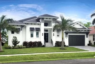 1-Story Coastal Contemporary House Plan - 2458 Sq Ft
