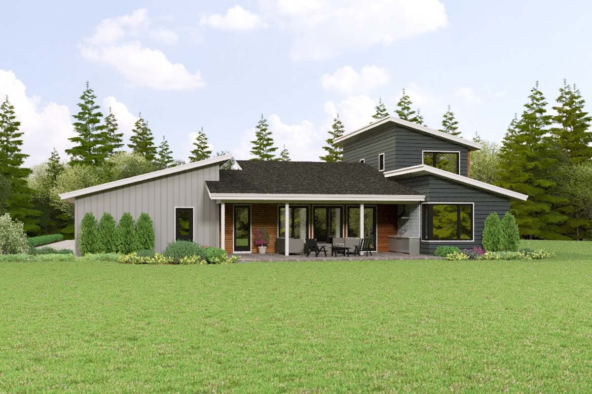 Plan 69844AM: Modern Hill Country House Plan with Flex Room - 2200 Sq Ft - Image #8 - Contemporary, Hill Country, Modern