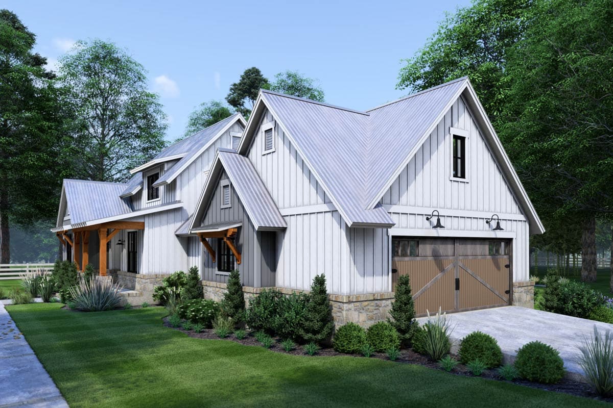 Plan 16929WG: 3-Bed Modern Farmhouse Plan with Bonus Room  - Image #12 - Cottage, Country, Farmhouse, Modern Farmhouse, New American