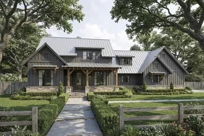 3-Bed Modern Farmhouse Plan with Bonus Room 