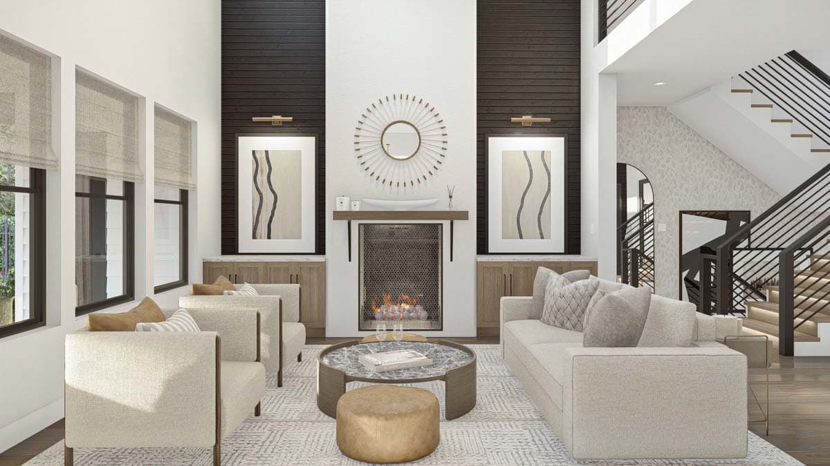 Plan 623315DJ: 2-Story Transitional House Plan with Laundry On Both Floors - 2891 Sq Ft - Image #6 - Contemporary, European, Transitional