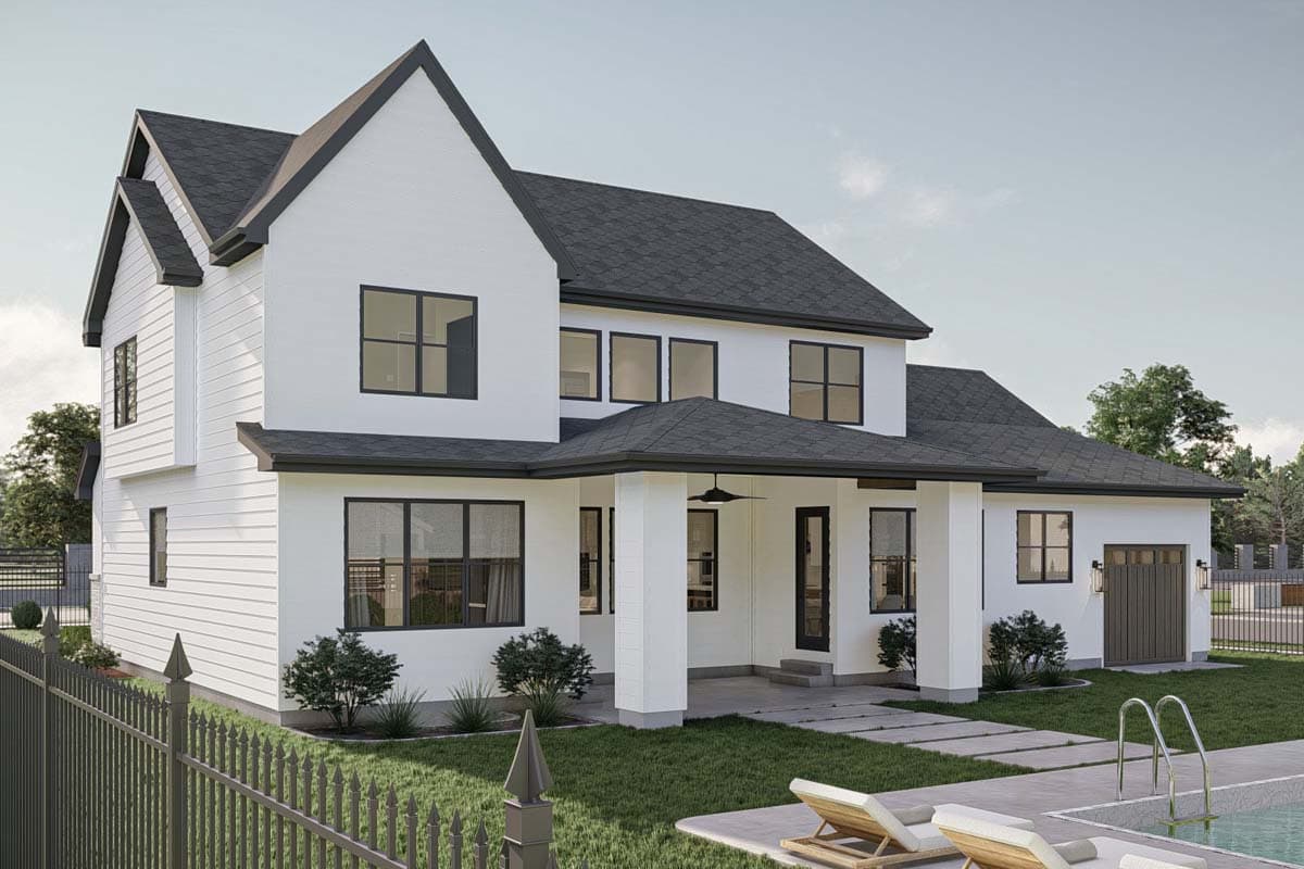 Plan 623315DJ: 2-Story Transitional House Plan with Laundry On Both Floors - 2891 Sq Ft - Image #20 - Contemporary, European, Transitional