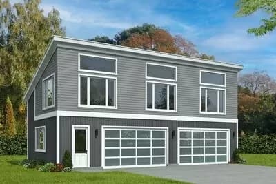 1200 Sq Ft 4-Car Garage with Workshop and 1200 Sq Ft Loft Above