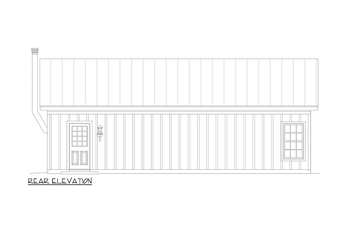 Plan 680246VR: Traditional Country Home Plan with Broad Front Porch - 950 Sq Ft - Image #4 - Country, Ranch, Traditional
