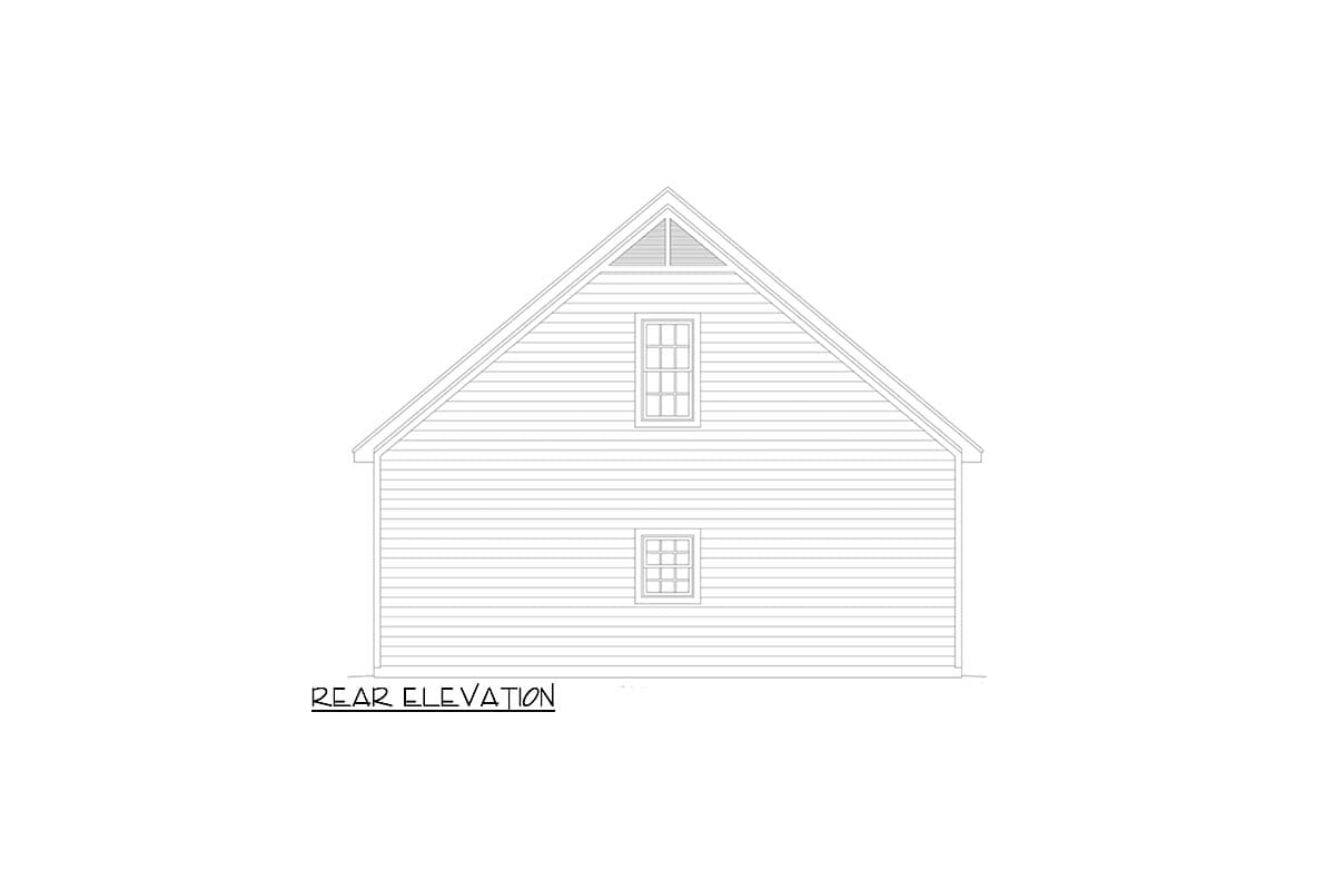 Plan 680247VR: One-Car Garage with Workshop, Storage and Loft - 900 Sq Ft - Image #5 - Traditional