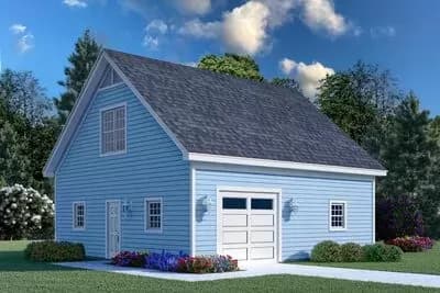 One-Car Garage with Workshop, Storage and Loft - 900 Sq Ft