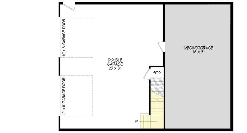 Plan 680254VR: Lake House Plan with 2nd Floor Master and a Drive Under Garage - 2165 Sq Ft - Floor Plan - Basement - Country, Craftsman, Mountain, Ranch, Rustic
