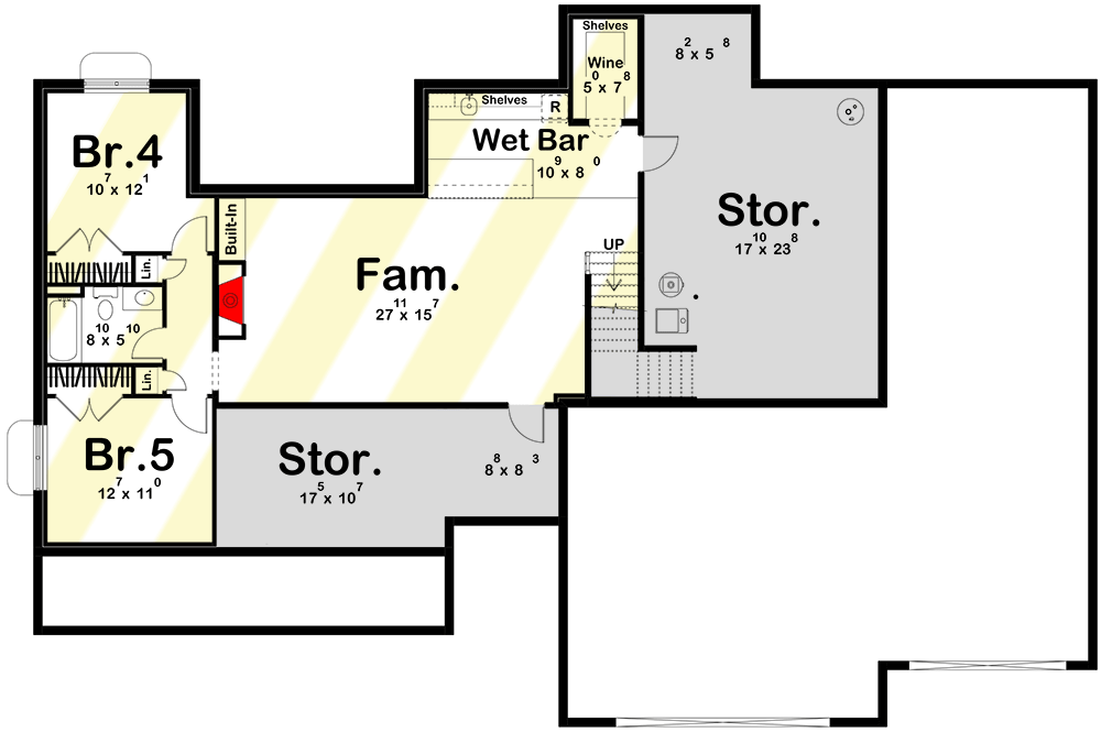 Plan 623316DJ: New American House Plan with Open and Airy Floor Plan - 2025 Sq Ft - Floor Plan - Optional Lower Level Layout ($ Paid Option) - Farmhouse, Modern Farmhouse, New American