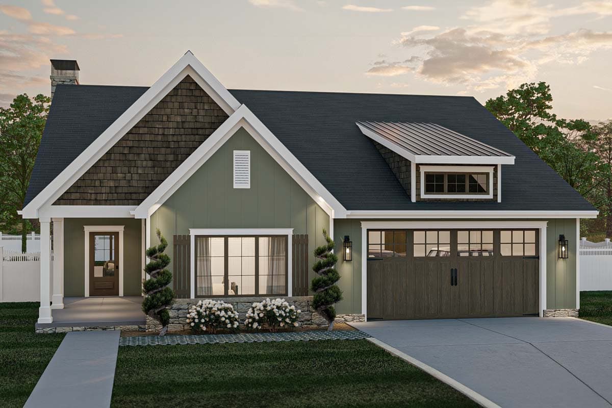 Plan 623317DJ: 3 Bed Traditional House Plan with 2-Car Garage - 1658 Sq Ft - Image #17 - Cottage, Traditional