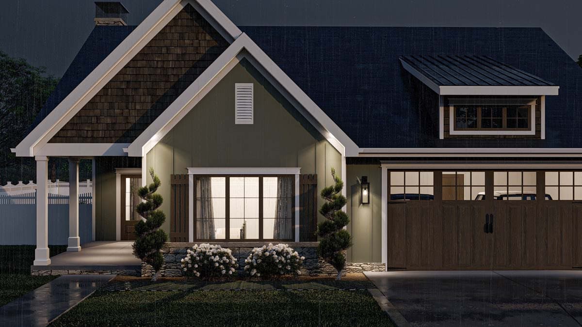 Plan 623317DJ: 3 Bed Traditional House Plan with 2-Car Garage - 1658 Sq Ft - Image #18 - Cottage, Traditional
