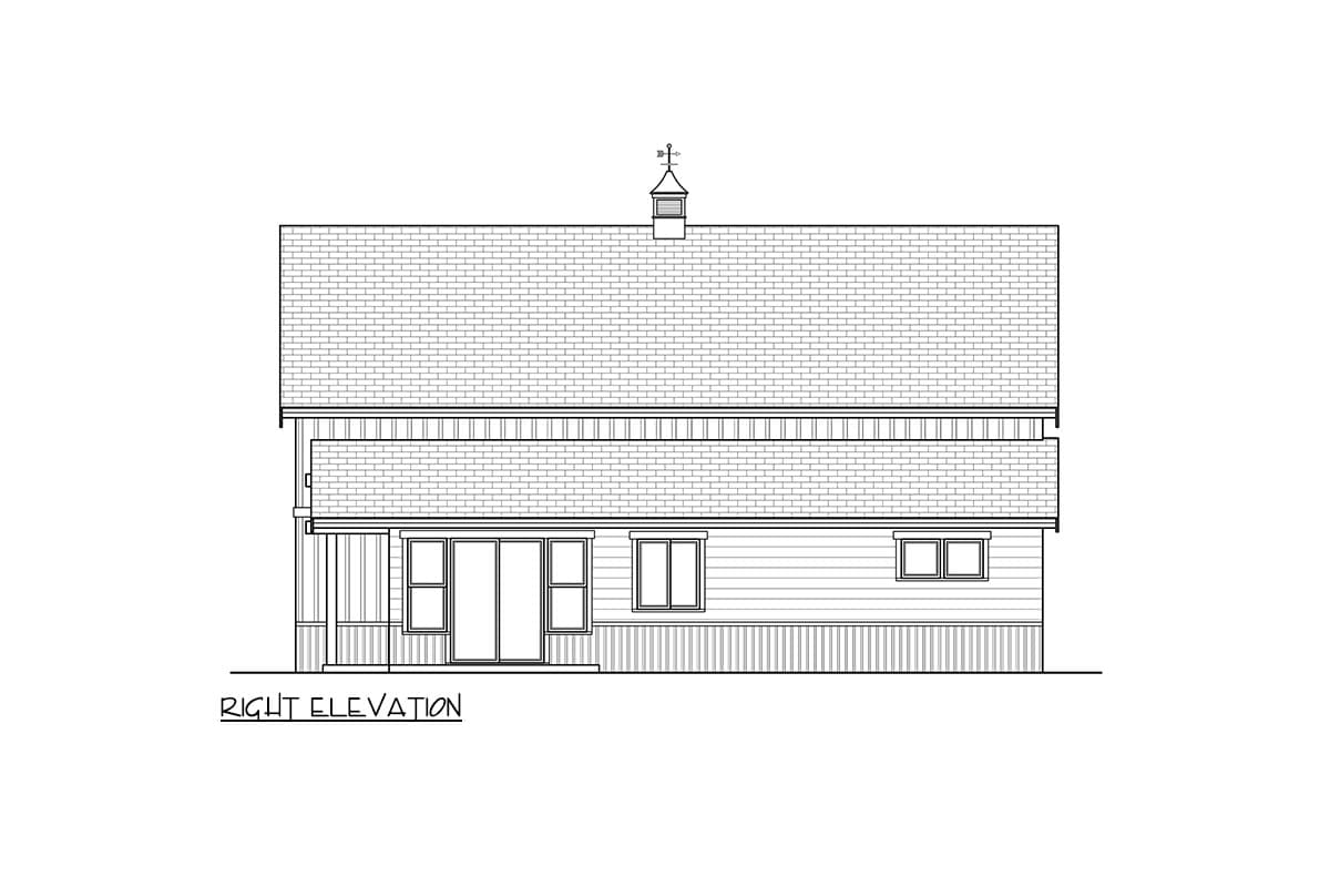 Plan 280195JWD: Rustic Barndominium-Style Garage Shop with Loft - 1521 Sq Ft - Image #6 - Barndominium, Country, Rustic