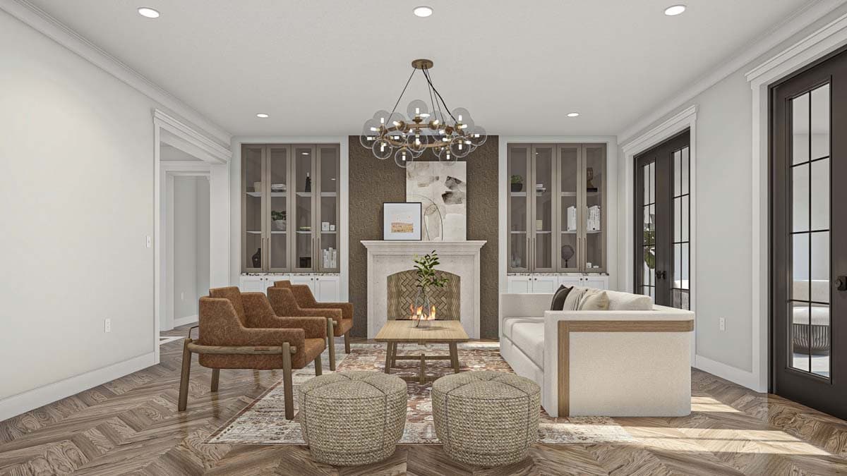 Plan 623318DJ: Luxury Euro-Style House Plan with Two 3-Car Garages - 5460 Sq Ft - Image #8 - European, Spanish, Transitional