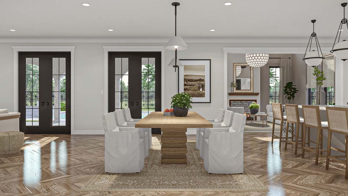 Plan 623318DJ: Luxury Euro-Style House Plan with Two 3-Car Garages - 5460 Sq Ft - Image #9 - European, Spanish, Transitional