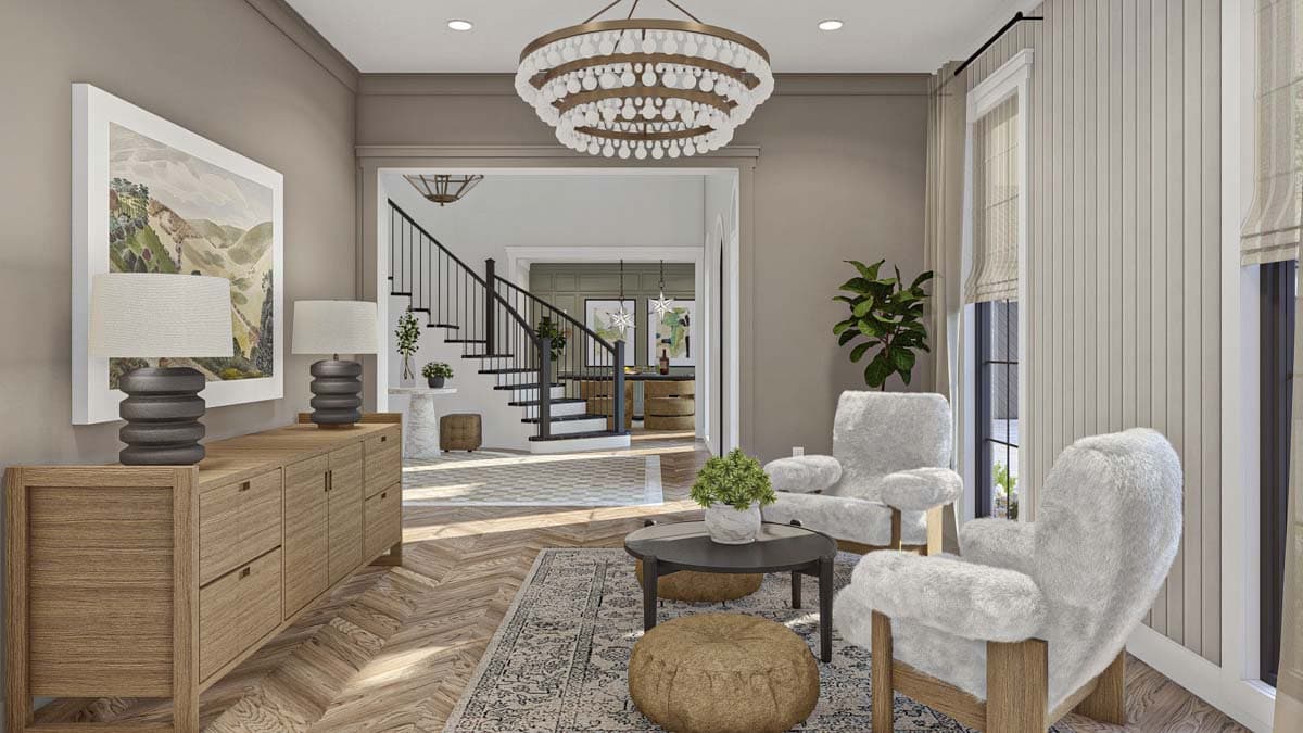 Plan 623318DJ: Luxury Euro-Style House Plan with Two 3-Car Garages - 5460 Sq Ft - Image #16 - European, Spanish, Transitional