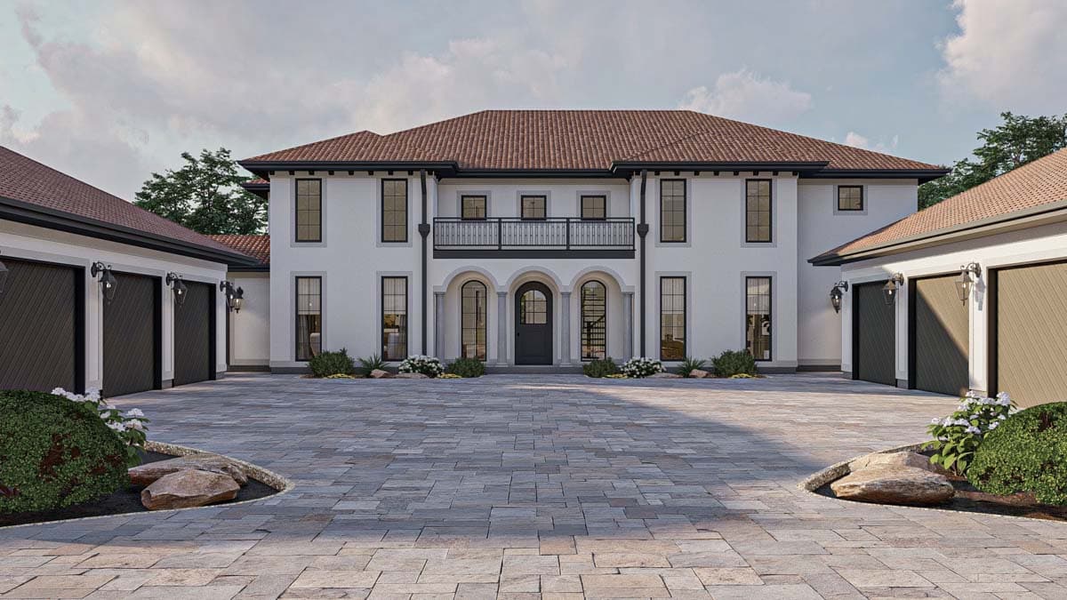 Plan 623318DJ: Luxury Euro-Style House Plan with Two 3-Car Garages - 5460 Sq Ft - Image #27 - European, Spanish, Transitional