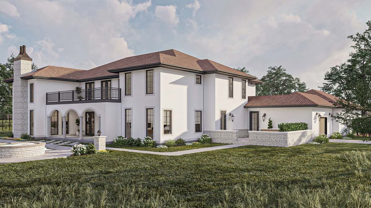 Plan 623318DJ: Luxury Euro-Style House Plan with Two 3-Car Garages - 5460 Sq Ft - Image #29 - European, Spanish, Transitional