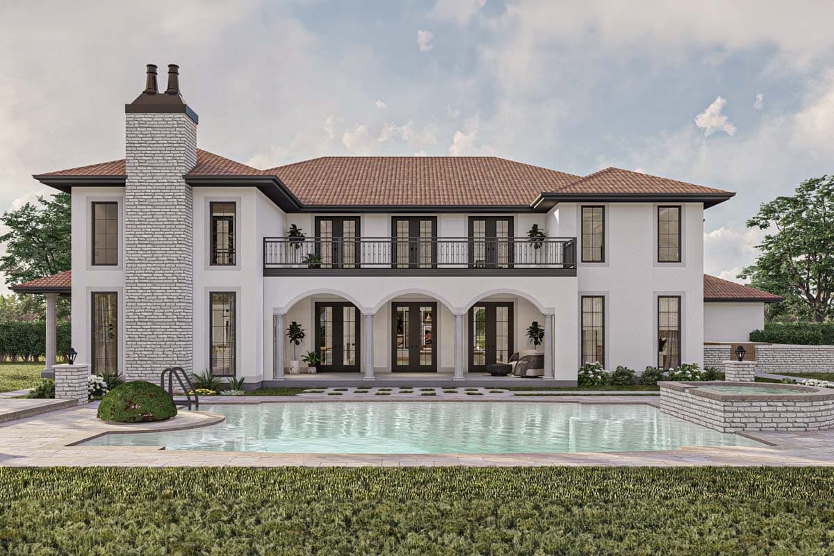 Plan 623318DJ: Luxury Euro-Style House Plan with Two 3-Car Garages - 5460 Sq Ft - Image #30 - European, Spanish, Transitional