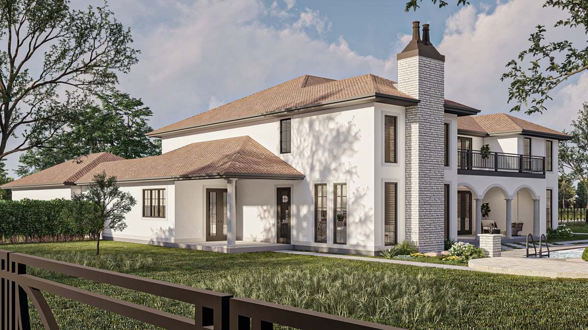 Plan 623318DJ: Luxury Euro-Style House Plan with Two 3-Car Garages - 5460 Sq Ft - Image #33 - European, Spanish, Transitional