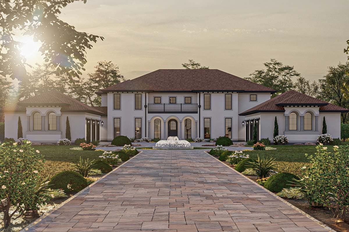 Plan 623318DJ: Luxury Euro-Style House Plan with Two 3-Car Garages - 5460 Sq Ft - Image #35 - European, Spanish, Transitional