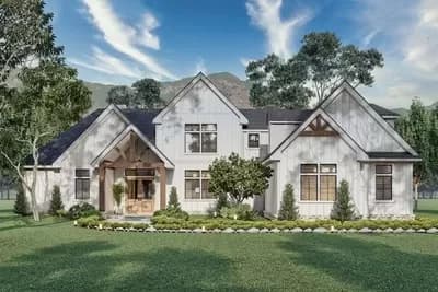 New American House Plan with 3 Bonus Rooms - 2091 Sq Ft