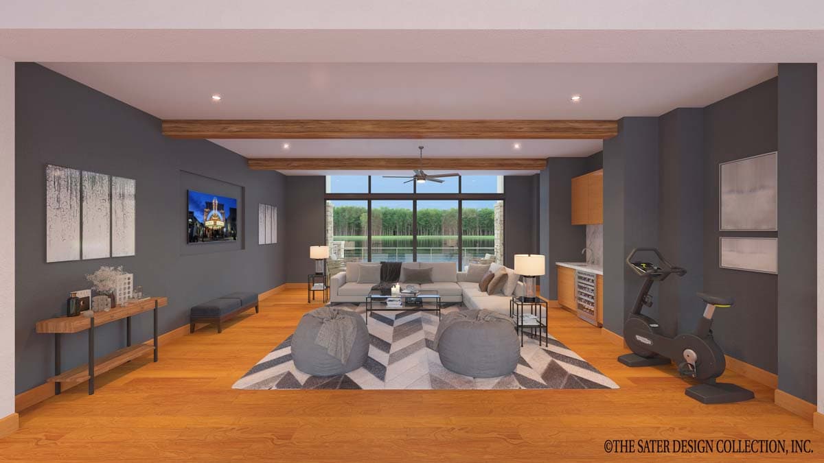 Plan 340126STR: Modern Coastal House Plan with Views to the Back from All Rooms - 6033 Sq Ft - Image #5 - Coastal, Coastal Contemporary, Contemporary, Florida-Style, Mid Century Modern, Modern