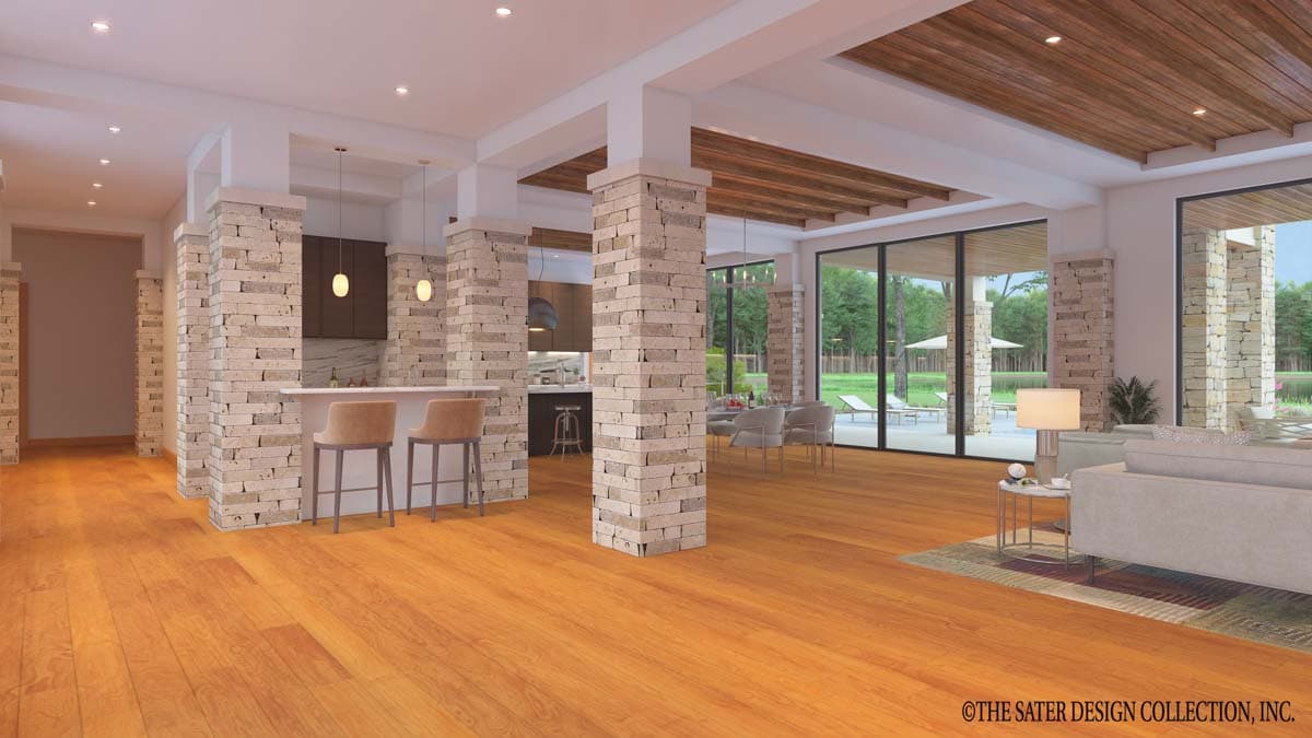 Plan 340126STR: Modern Coastal House Plan with Views to the Back from All Rooms - 6033 Sq Ft - Image #9 - Coastal, Coastal Contemporary, Contemporary, Florida-Style, Mid Century Modern, Modern