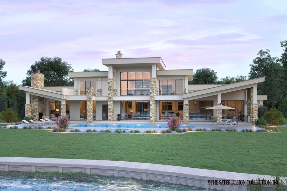 Plan 340126STR: Modern Coastal House Plan with Views to the Back from All Rooms - 6033 Sq Ft - Image #10 - Coastal, Coastal Contemporary, Contemporary, Florida-Style, Mid Century Modern, Modern