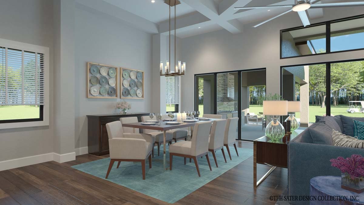 Plan 340127STR: Contemporary 3-Bed House Plan with Outdoor Living in Back - 2536 Sq Ft - Image #6 - Contemporary, Mid Century Modern, Modern