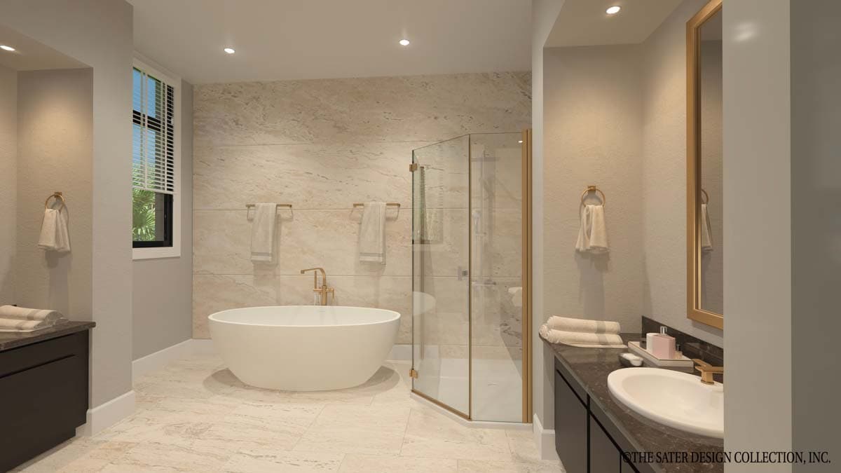 Plan 340127STR: Contemporary 3-Bed House Plan with Outdoor Living in Back - 2536 Sq Ft - Image #7 - Contemporary, Mid Century Modern, Modern