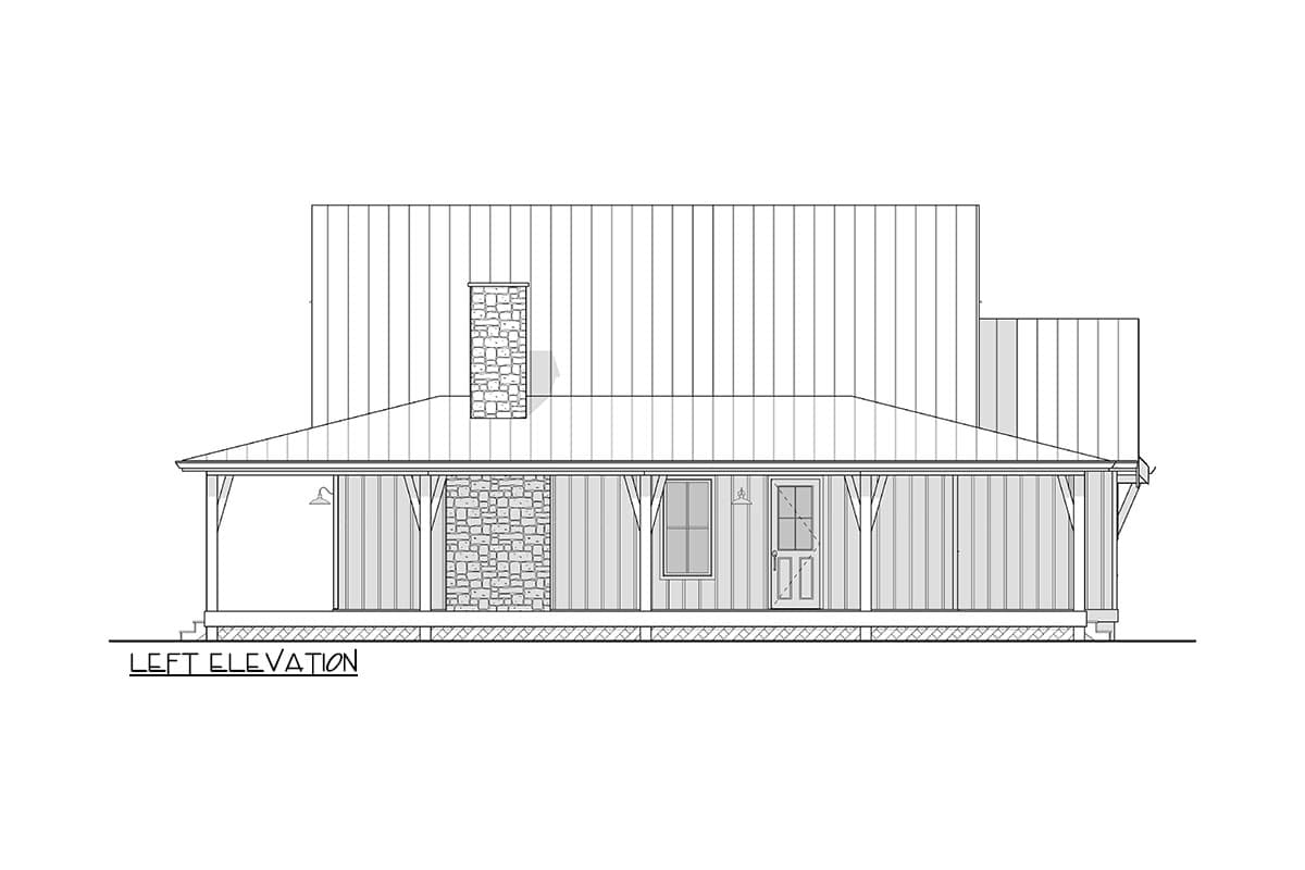 Plan 270087AF: Country Cottage with Wrap Around Porch and Flexible Loft - 1648 Sq Ft - Image #7 - Cottage, Country, Rustic, Vacation
