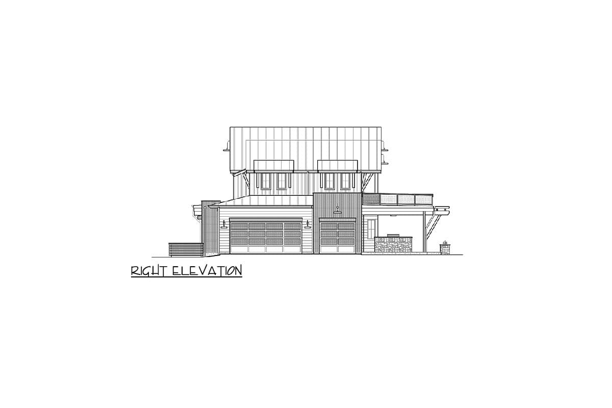 Plan 23951JD: 4 Bed Transitional Farmhouse Plan with Home Office and Outdoor Living - 4405 Sq Ft - Image #8