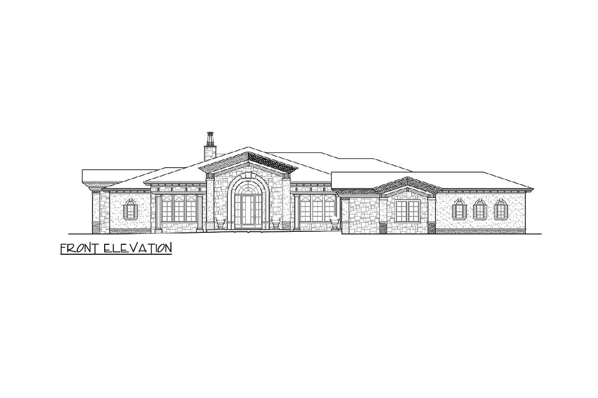 Plan 23953JD: Luxury Transitional House Plan with 3 Bedrooms - 4900 Sq Ft - Image #7 - European, Transitional, Tuscan